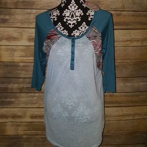 NWT Umgee Baseball button down size medium